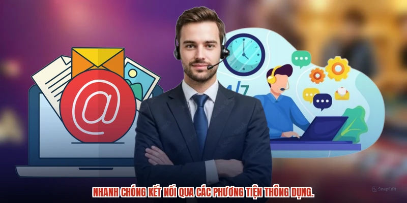 Nhanh chóng kết nối qua các phương tiện thông dụng. Nhanh chóng kết nối qua các phương tiện thông dụng.
